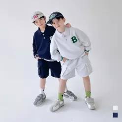 베리클로젯 브로맨드 상하세트 남아 여아 아동 키즈 어린이 초등 주니어 유아 맨투맨 반바지 상하복 셋업 1