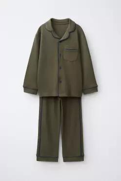 [국내매장] ZARA 여아 6-14세/ 배색 디테일 파자마 굽 스웨이드 - 초록 0722/798/500 556750