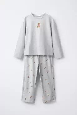 [국내매장] ZARA 여아 6-14세/ 퍼피 프린트 파자마 - 그레이 1716/712/803 556748