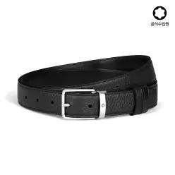 [몽블랑] 에브리데이 팔라듐 버클 30mm 그레인 블랙 리버서블 레더 벨트 222181