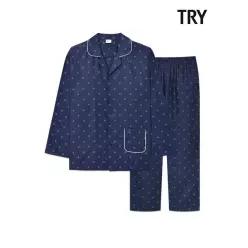 [하프클럽/TRY]남성 긴팔 주자 나염 파자마 J08