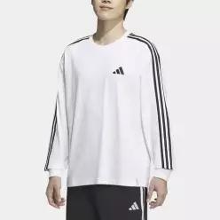 JW6937 스포츠웨어 기능성의류 에센셜 루즈 핏 3S 긴팔 티 - 화이트 3388032