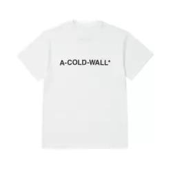 ACWMTS092 WHITE 에센셜 로고 남성 반팔티