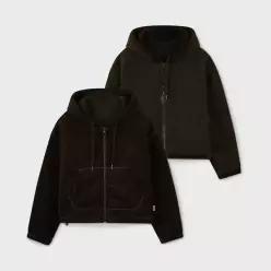 후아유 Corduroy Reversible Hooded Jacket WHMZF4T98F