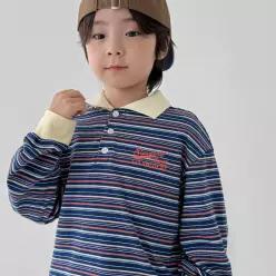 베리클로젯 파이넛 ST 카라 티셔츠 남아 아동 키즈 어린이 초등 주니어 가을 데일리 단가라 레터링 긴팔 14