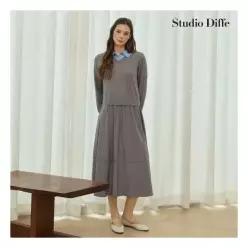 스튜디오디페 26FW 레이어드 니트 원피스[런칭 가격 69,900원]