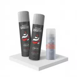 [밀착거품/더블기획] 도루코 프로 센서티브 쉐이빙폼 210ml 2입 (+쿨링폼 74ml)