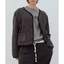 벤시몽 CLASSIC KNIT JACKET - CHARCOAL 423664