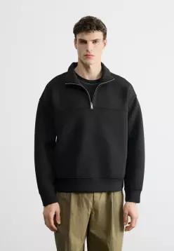 Calvin Klein 캘빈 클라인 스페이서 목폴라 지퍼 - 스웨트셔츠 검정색 7800408