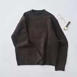 데일리 앙고라 라운드 니트 (브라운) 7000040370 AN25FW2904