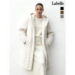 라벨르by신영모피 에스키모 후드 롱코트 PM 913439