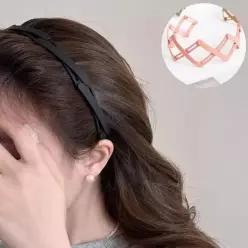 무광 블랙 심플 포켓머리띠 헤어밴드 남녀공용 휴대용 앞머리고정 여성머리띠 475409