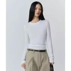 MUSINSA STANDARD WOMAN 우먼즈 시어 슬림 긴소매 티셔츠 [화이트]MWFTL4A04-WH