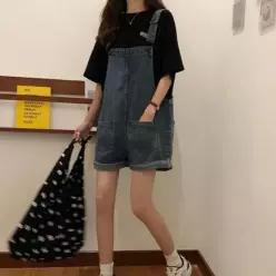 [RGN147R4]세트 슈트 추천 청 멜빵 점프 반바지 러블리