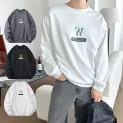 [하프클럽/]남자 간절기 상의 라운드 기본 긴팔 맨투맨 티셔츠 가을맨투맨