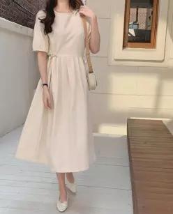 [주문폭주 / 베스트] 내츄럴 코튼 원피스 / 면 100% / 3color 가을하객룩
