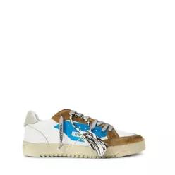 Off White 오프 화이트 남성용 5.0 로우 탑 트레이너 - 흰색/빨간색/빈티지 7647267