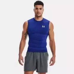 [정품]언더아머 RQD 1361522-400 남성 HeatGear 슬리브리스