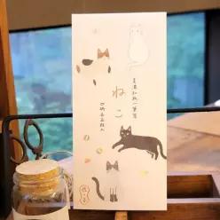 고양이 떡메모지 일본작가 일러스트 줄 메모지 떡메 일본문구
