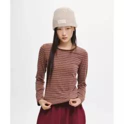 WOMAN 스트라이프 슬림핏 티셔츠 PINK GF3LTS514 GF3LTS514PI