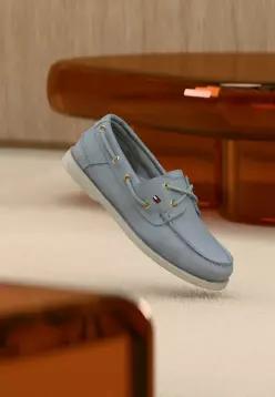 Tommy Hilfiger 토미 힐피거 스웨이드 보트 슈즈 - 시원한 블루 7780010