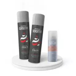[밀착거품/더블기획] 도루코 프로 센서티브 쉐이빙폼 210ml 2입 (+쿨링폼 74ml)