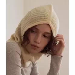 벤시몽 WOOL KNIT BALACLAVA - BUTTER CREAM 423869