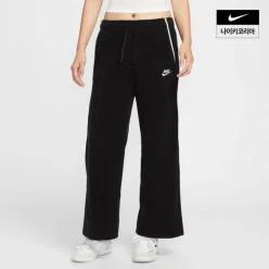 나이키 스포츠웨어 클럽 플리스 여성 미드라이즈 와이드 레그 코지 팬츠 HV2728-010 189804
