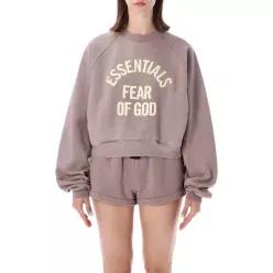 피어오브갓 에센셜 캠퍼스 90 크롭 로고 스웨트셔츠 192SP267832FW FADED MAUV