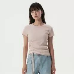 후아유 Ribbed Side String TShirt WHRAG3726FWHRAG3726F