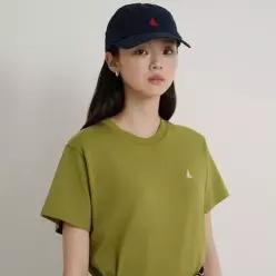 Essential 오버핏 반소매 티셔츠 올리브 BF6542C99J_BF