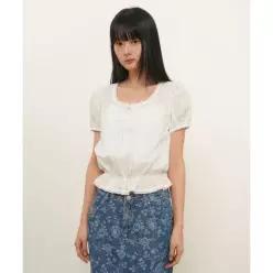 제너럴아이디어 GENERALIDEA 레이스 핀턱 퍼프 블라우스 WHITE / GF2LSH523 GF2LSH523WH 3741589