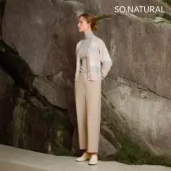 쏘내추럴 26FW 소프트 커브드 크롭 팬츠