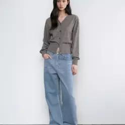 MWCNP0Z01LI 무신사 스탠다드 우먼 90s 배기 데님 팬츠 라이트 인디고 3455329