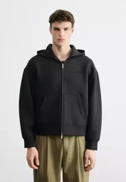Calvin Klein 캘빈 클라인 스페이서 풀 지퍼 후드티 - 업 스웨트셔츠 검정색 7800312