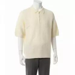 26SS SS Polo Sweater in Crepe Weave - IVORY (SX461) (폴로 스웨터 인 크레페 위브 아이보