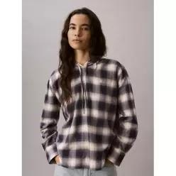 CALVIN KLEIN JEANS 여성 체크 후드 티셔츠 47J106G CEF 7286684 47J106GCEF