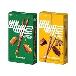 [롯데웰푸드]아몬드 빼빼로 32gX20개+초코필드 빼빼로 45gX20개