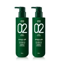 아모스 녹차실감 샴푸 리바이탈라이징 500g 1+1 (C)