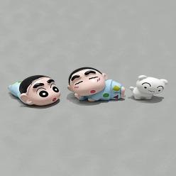 [짱구는못말려] 파자마 짱구 장식 피규어 데스크테리어 인형