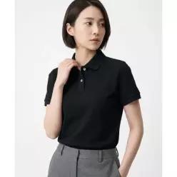 MUSINSA STANDARD WOMAN [쿨탠다드] 우먼즈 피케 폴로 셔츠 [블랙]