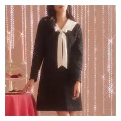 로엠 배색카라 트위드 원피스 RMOWD4CR28-T 1493928