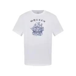Alexander McQueen 그래픽 프린트 티셔츠 839224QTADX TP441027158