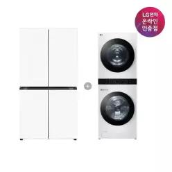 LG 디오스 오브제컬렉션 매직스페이스 냉장고 + LG 트롬 워시타워 (T876MQQ111 + W2421WAMR)