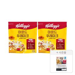 켈로그 아몬드 푸레이크 600g, 2개 + 증정(저당 그래놀라 40g, 1개)