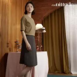 엔니튜드 26FW 큐롯 랩 니트 팬츠