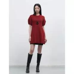 제너럴아이디어 GENERALIDEA 벌룬 슬리브 미니 플레어 원피스 [RED] / WBE4L15508
