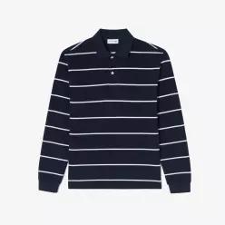 라코스테 남성26FW 핀 스트라이프 긴팔 피케 폴로셔츠 PH362E-56N 166네이비