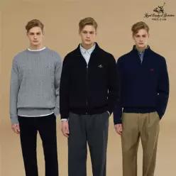 [RCB폴로클럽] 26FW 남성 케이블니트 3종(풀집업+반집업+라운드)(R633M)