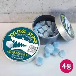 [다온푸드]구강유산균함유 자일리톨 캔디 페퍼민트 후레쉬 60g x4개
